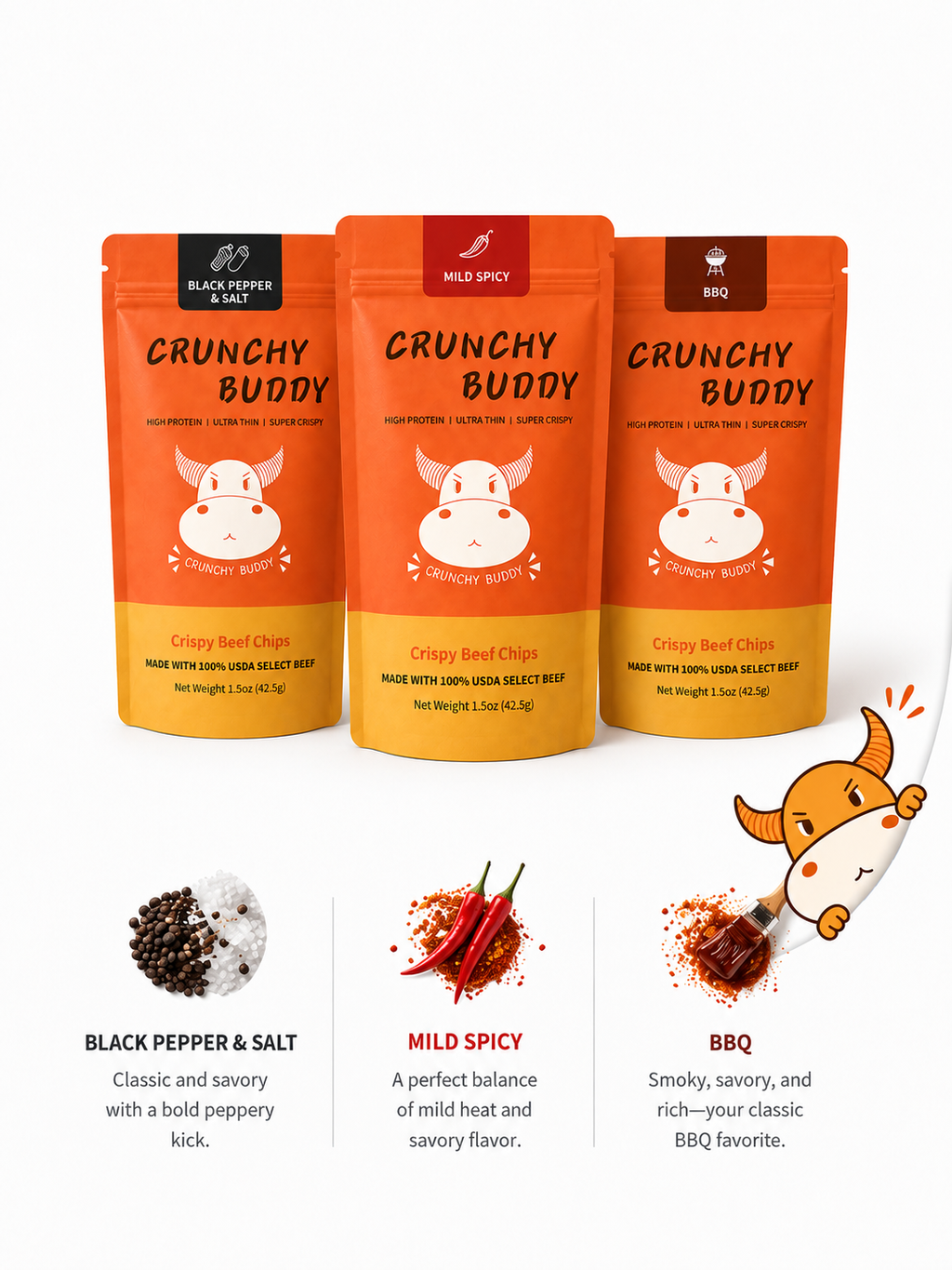 Crunchy Buddy 3-Flavor Bundle (1.5oz*3)